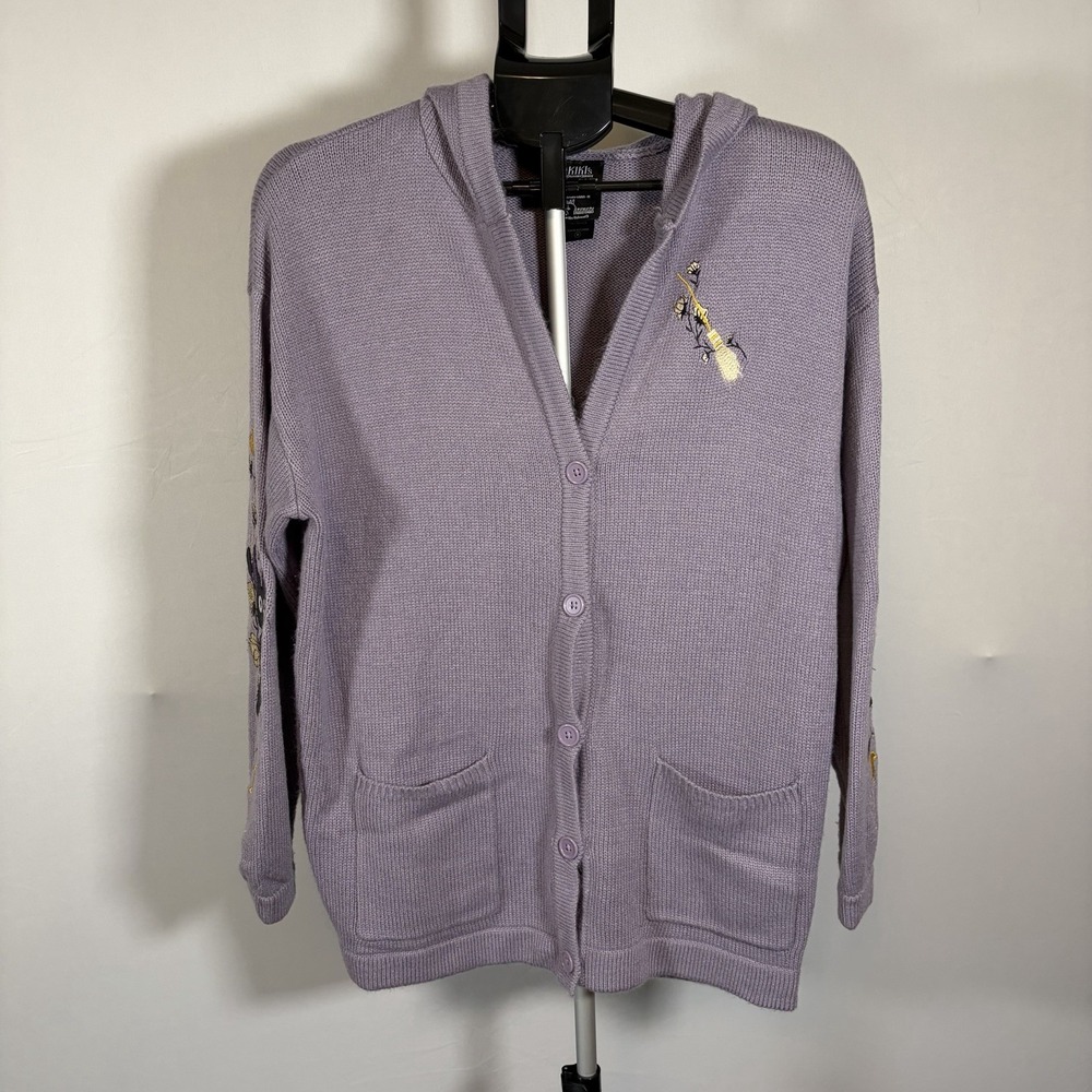 Medium Kikis Delivery Service Studio Ghibli Jiji Cat Purple Hood Cardigan Anime